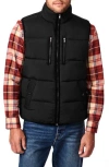 Bernardo Quilted Water Resistant Puffer Vest In Black