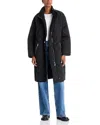 Bernardo Quilted Woven Coat In Black