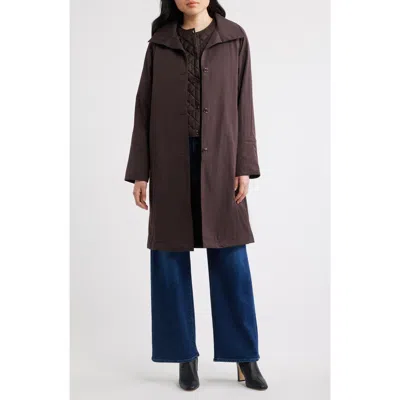 Bernardo Raincoat With Quilted Vest In Brown
