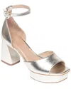 Bernardo Raleigh Metallic Ankle-strap Platform Sandals In Silver