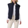 Bernardo Recycled Nylon Crinkle Vest In Navy