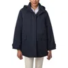 Bernardo Recycled Polyester Rain Coat In Deep Ocean