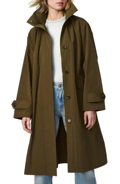 Bernardo Recyled Cotton Blend Trench Coat In Olive