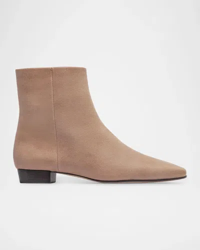 Bernardo Rema Leather Ankle Booties In Neutral