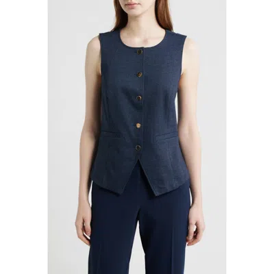 Bernardo Scoop Neck Vest In Blue