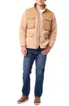 Bernardo High Pile Fleece Insulated Technical Jacket In Brown