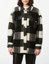 Bernardo Sherpa Shacket In Grey