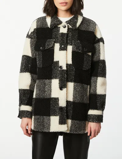 Bernardo Sherpa Shacket In Grey