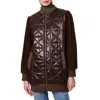 Bernardo Water-resistant Faux Shearling Sleeve Puffer Jacket In Black