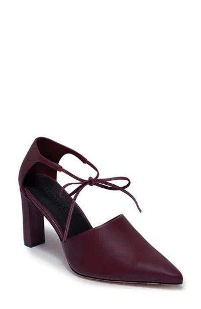 Bernardo Siena Ankle Tie Pointed Toe Pump In Animal Print