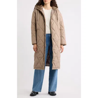 Bernardo Sleeping Bag Quilted Coat In Neutral