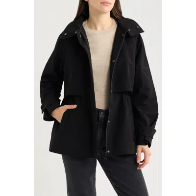 Bernardo Stand Collar Raincoat In Black