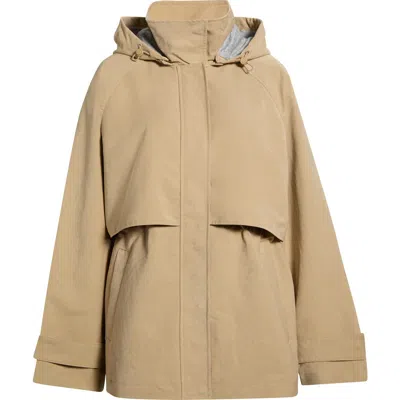 Bernardo Stand Collar Raincoat In Khaki