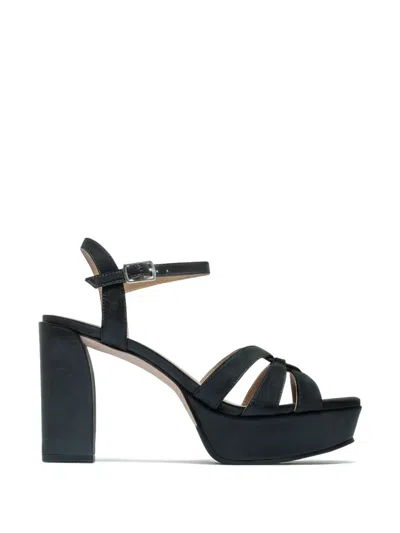 Bernardo Strappy Platform-heel Sandals In Black