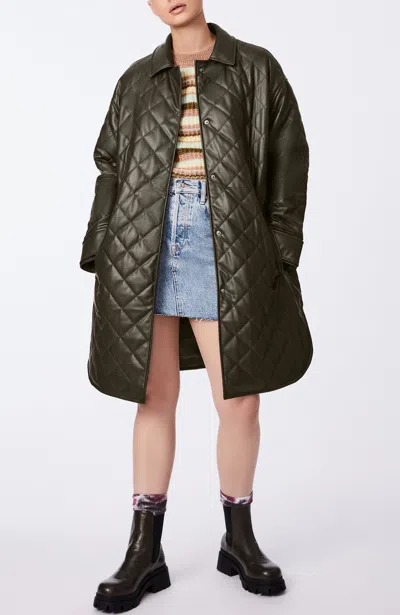 Bernardo Stretch Puffer Quilt Coat In Multi