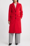 Bernardo Structured Wool Blend Coat In Red