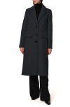 Bernardo Structured Wool Blend Coat In Blue