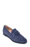 Bernardo Studio Flexible Leather Loafer In Navy