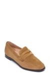 Bernardo Studio Flexible Leather Loafer In Safari Split Suede