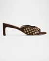 Bernardo Suede Grommet Slide Mule Sandals In Brown