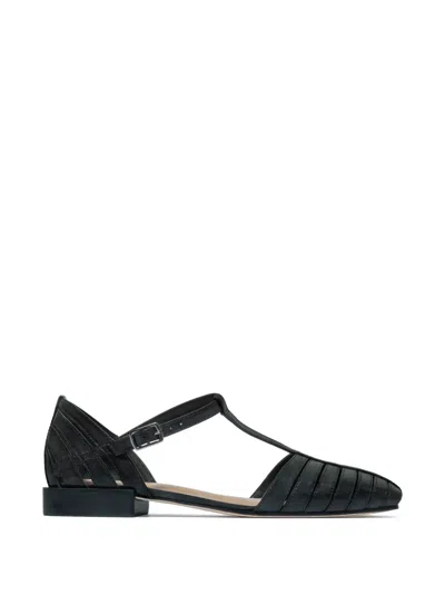 Bernardo T-strap Ballet Flats In Black