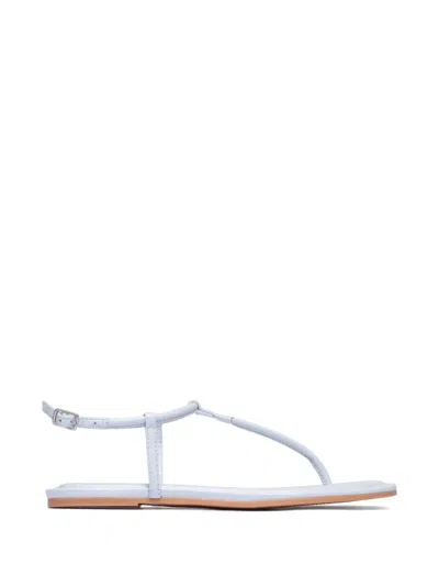 Bernardo T-strap Leather Sandals In Blue