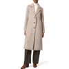 Bernardo Tailored Wool Blend Coat In Heather Taupe