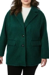 Bernardo Textured Knit Blazer In Green