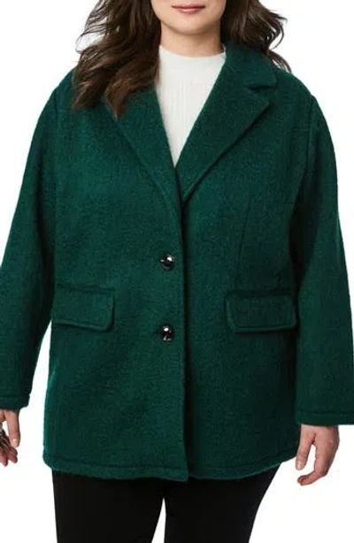 Bernardo Textured Knit Blazer In Green