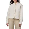 Bernardo Textured Quilted Button-up Jacket In White