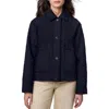 Bernardo Textured Quilted Snap-up Jacket In Navy