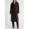 Bernardo Tie Waist Coat In Brown