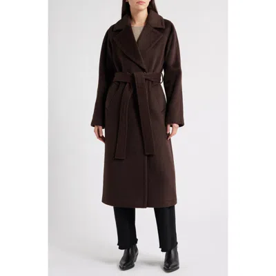 Bernardo Tie Waist Coat In Brown