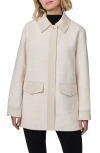 Bernardo Lady Sophisticate Tweed Shacket In Bone Combo