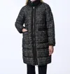 Bernardo Tweed Zip Coat In Black & White In Multi