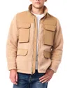 Bernardo High Pile Fleece Insulated Technical Jacket In Brown