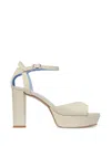 Bernardo Footwear Valeria Leather Platform Sandal In Neutral