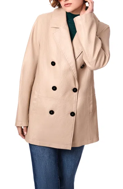 Bernardo Vegan Leather Blazer In Brown