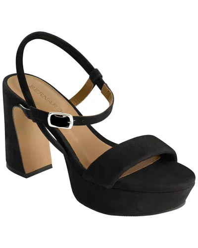 Bernardo Ventura Suede Platform Sandal In Black