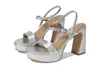 Bernardo Ventura Platform Sandal In Silver