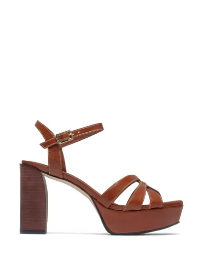 Bernardo Vittor Woven Platform Sandals In Brown