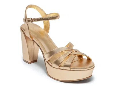 Bernardo Vittoria Platform Sandal In Gold