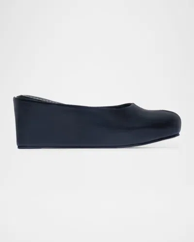 Bernardo Vivi Leather Mule Clogs In Blue