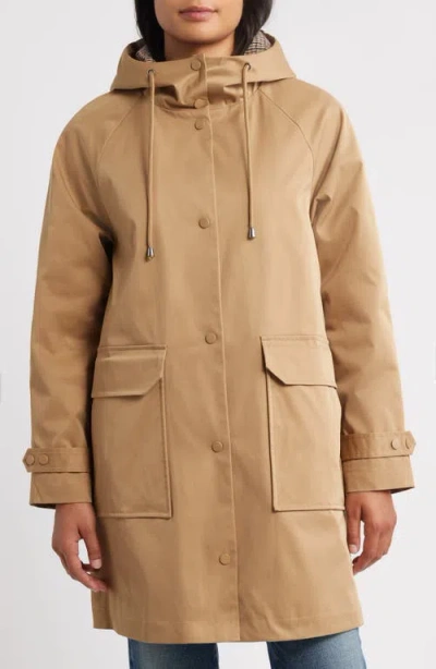 Bernardo Water Resistant Hooded Jacket In Brown