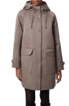 Bernardo Water Resistant Hooded Jacket In Dark Oak
