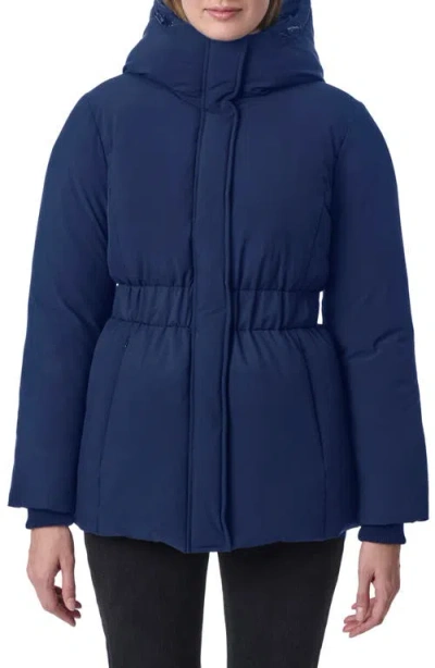 Bernardo Water Resistant Insulated Stretch Puffer Jacket In Navy