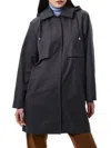 Bernardo Rain Coat With Removable Hood In Blues Grey
