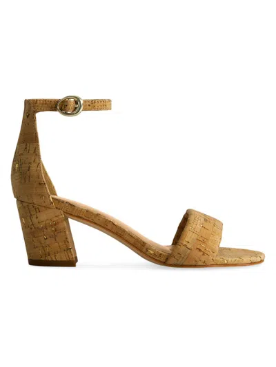 Bernardo Women's Bowie Ankle Strap Heeled Sandals In Cork