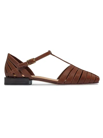 Bernardo Brighton Leather Fisherman Sandals In Brown