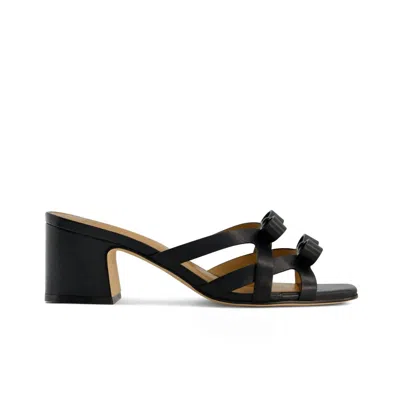 Bernardo Women's Burgo Ribbon Sandal In Black Antique Calf